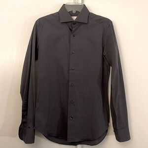 Custom Mastai Ferretti 14 1/2 - 37 Cool-Gray Button-Down, 100% Cotton